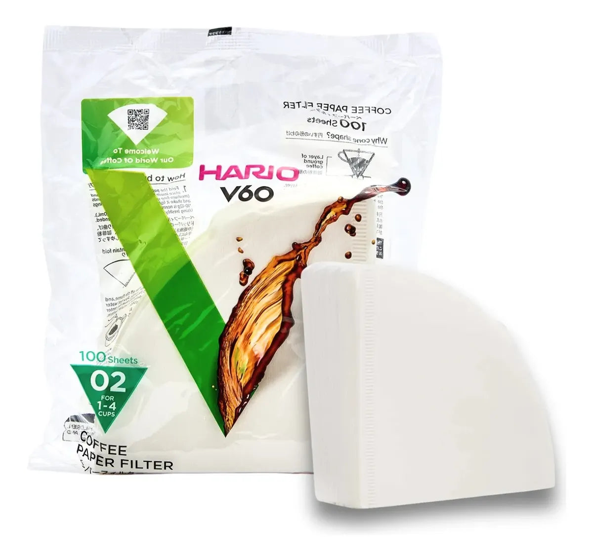 Dripper V60 Hario 02 + 100 filtros de papel